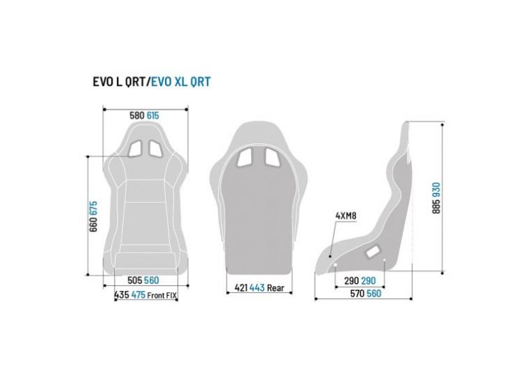 Sparco EVO QRT (S, STD, L, XL) Racing Seat
